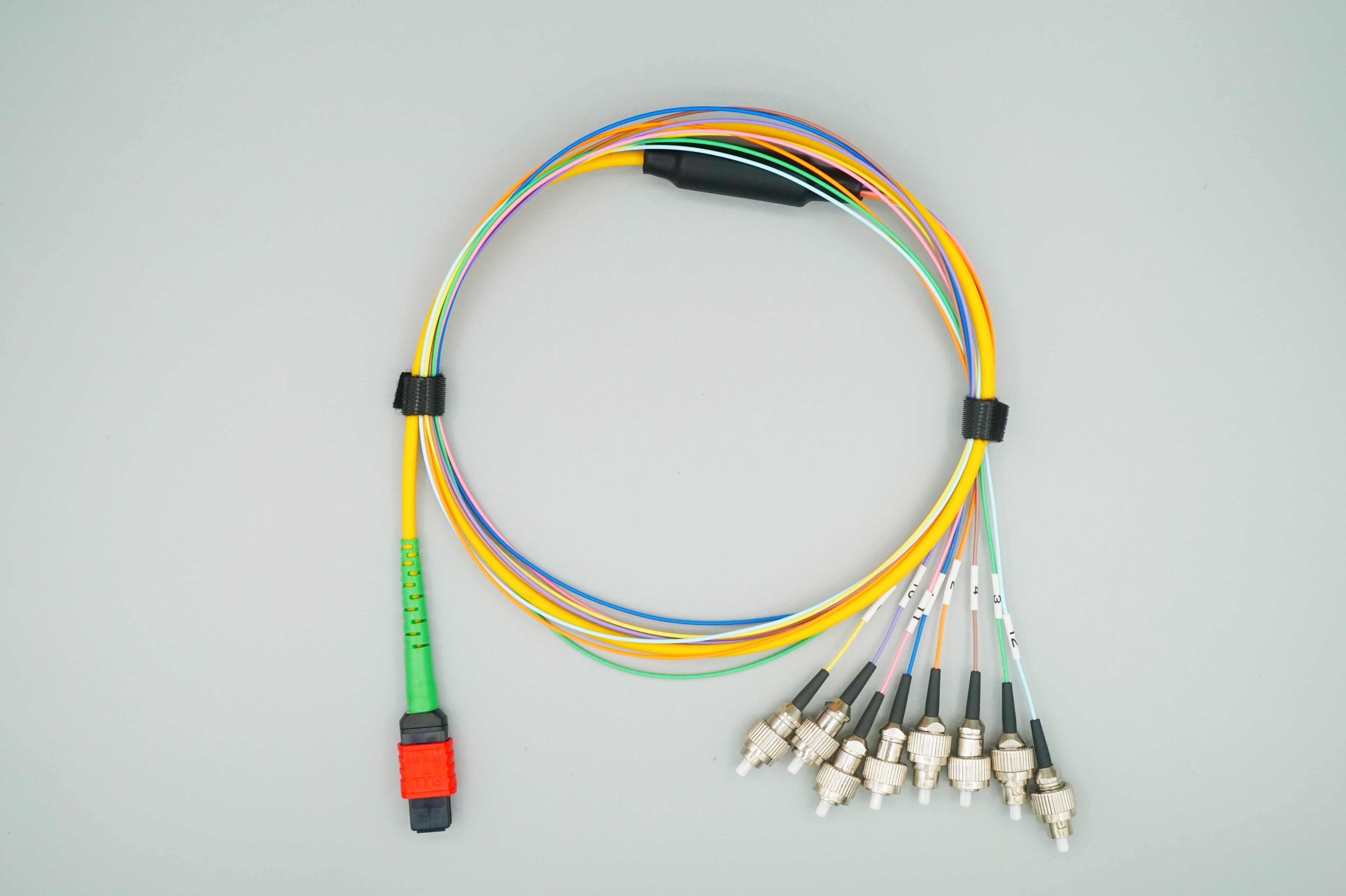 非接触光纤连接器-----非接触MPO8芯分支光纤跳线