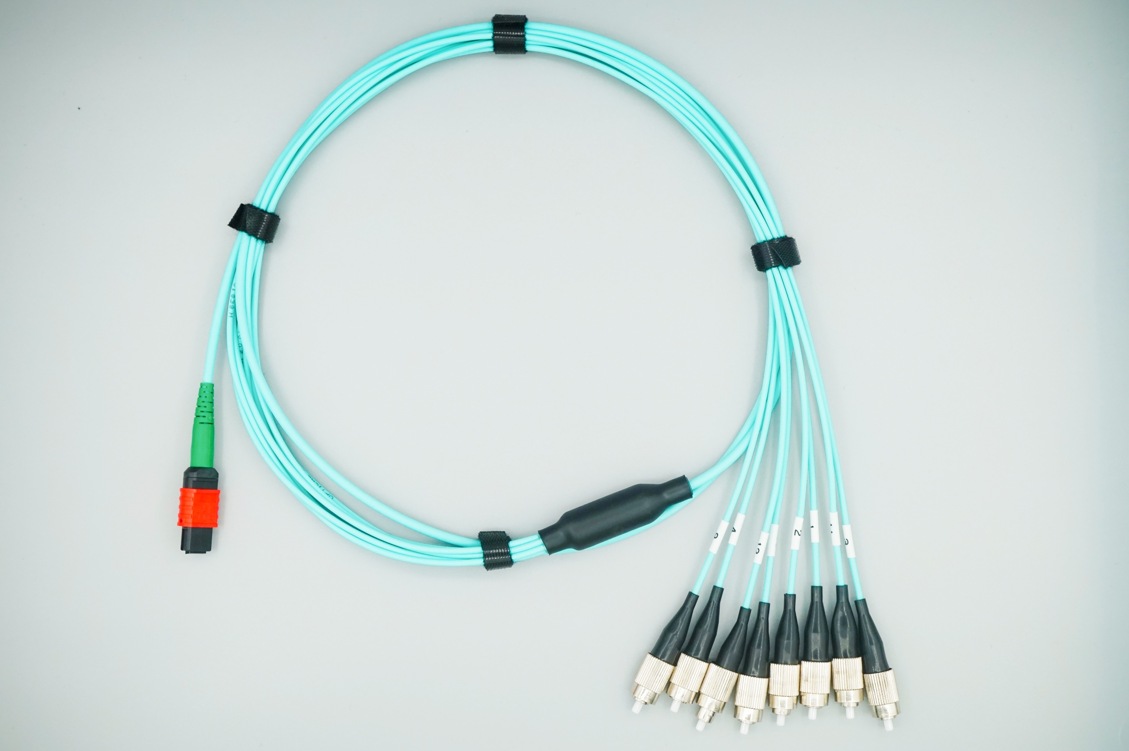 非接触光纤连接器-----非接触MPO8芯分支光纤跳线